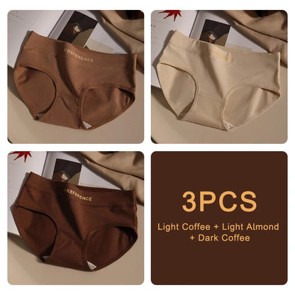 3PCS Seamless Soft Cotton Briefs