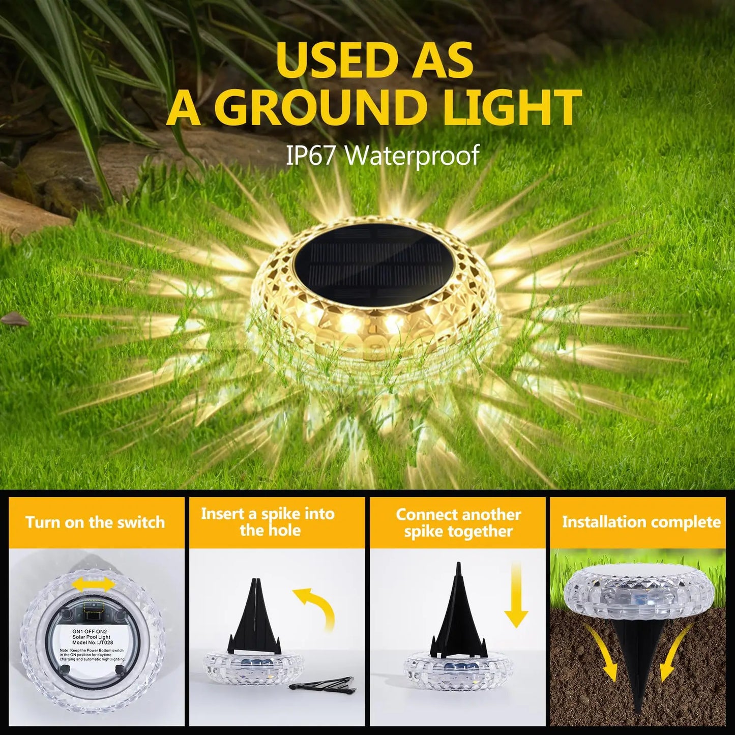 Solar Floating Pool Lights (2-Pack)
