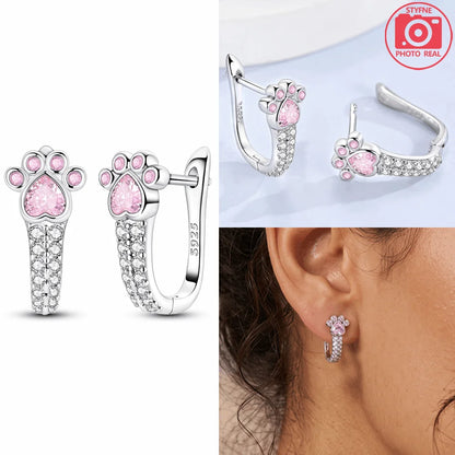 925 Sterling Silver Dancing Bee Hoop Earrings – Cute Enamel Zircon Jewelry