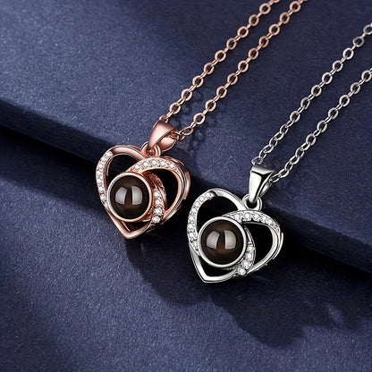 Projection Necklace with Luxury Rose