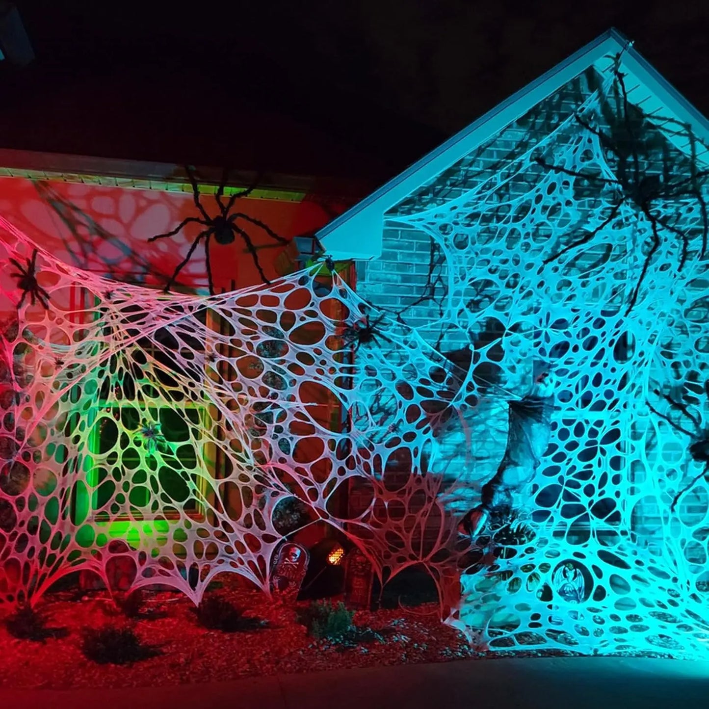 Halloween Plastic Chain Lights - 8 Lighting Modes LED Spooky Shackles Prop String Lights for Skeleton, Yard & Patio Decor