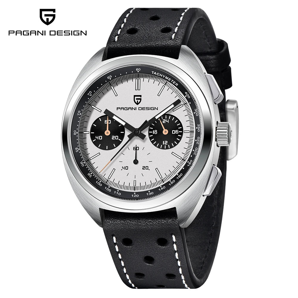 Pagani Design Men's Luxury Quartz Chronograph Watch – Retro Dial Clock