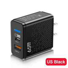 65W USB C Charger PD QC 3.0 Type C USB Fast Charging Wall Adapter For iPhone
