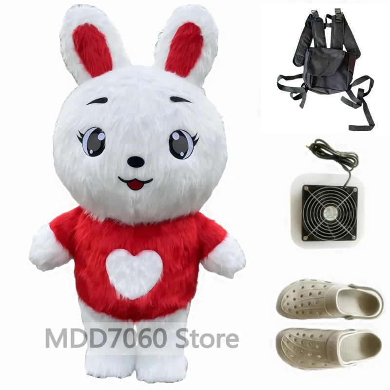 Giant Panda & Polar Bear Inflatable Costume – Adult Walking Plush Mascot Suit for Cosplay & Parties