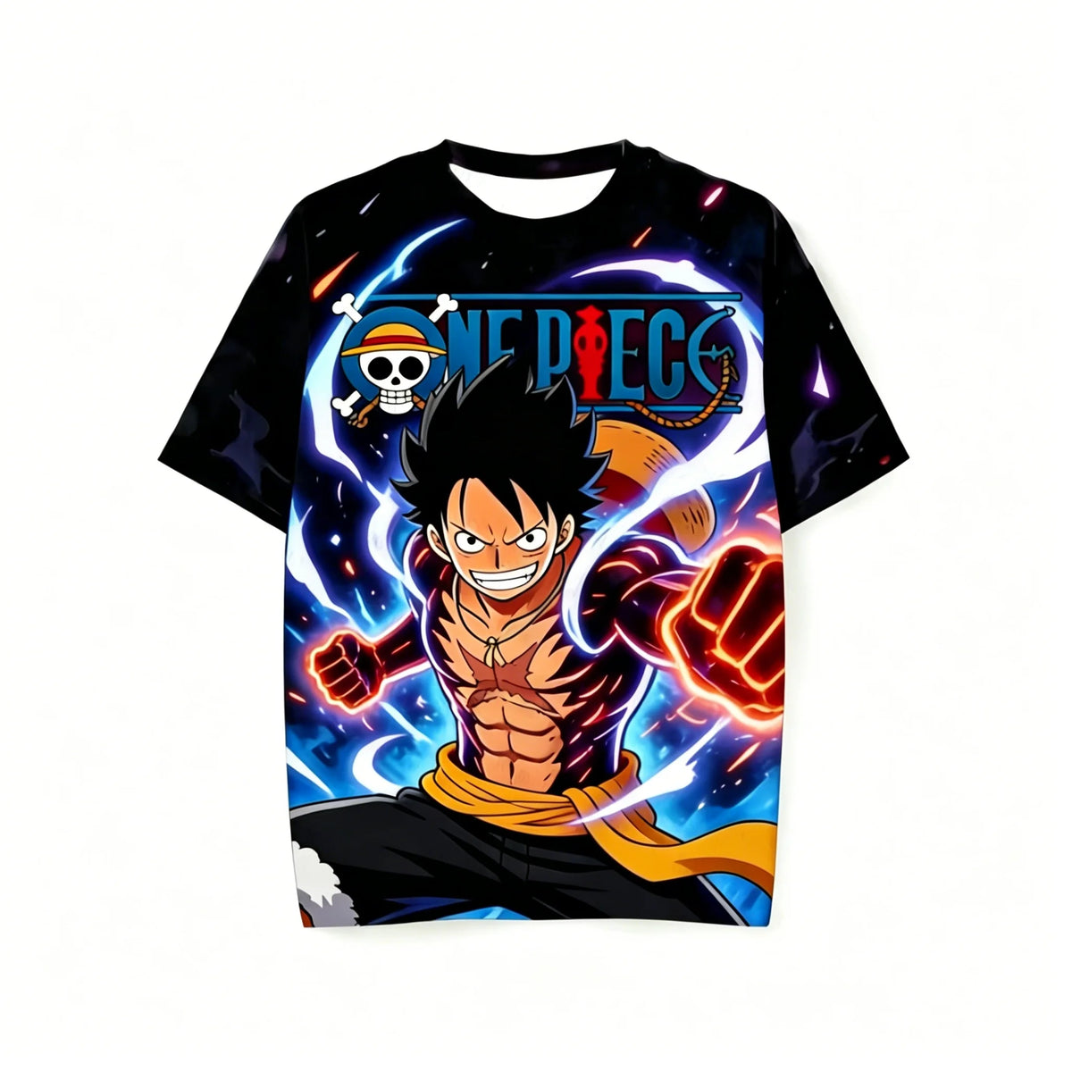 Anime One Piece Luffy 3D Print T-Shirt & Shorts Set