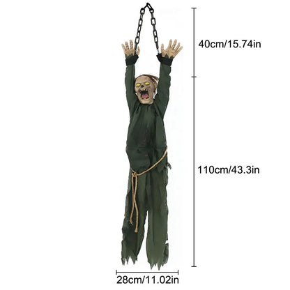 Spooky Halloween Hanging Ghost Decor – Creepy Tattered Linen Grim Reaper Prop for Haunted House, Yard & Party Decor