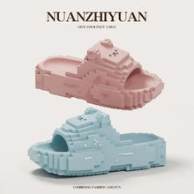 Building Block Pixel Bear Slippers