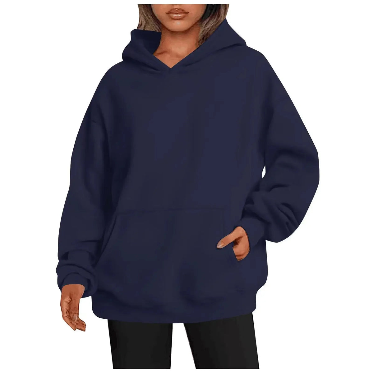 Women's Oversized Fleece Warm Hoodie - Casual Loose Fit Autumn Winter Pullover Sweatshirt