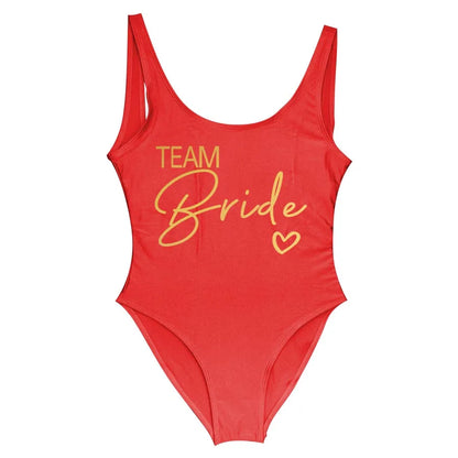 Women’s "Bride" & "Team Bride" One-Piece Swimsuit