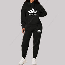 Hooded Top and Sweatpants Two Piece Outfit