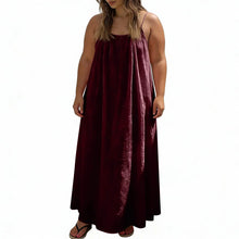 Backless Casual Solid Color Loose Fitting Sleeveless Dress