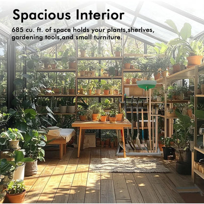 8×14FT Heavy Duty Walk-in Greenhouse
