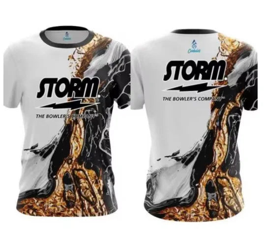 Storm Marble Fluid Graphic Performance Bowling Jersey