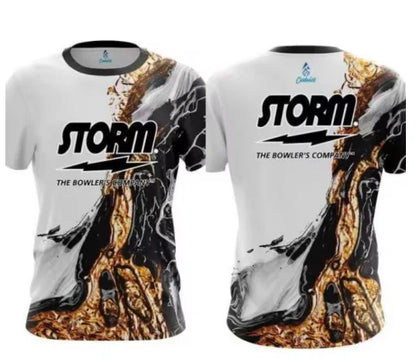Storm Marble Fluid Graphic Performance Bowling Jersey