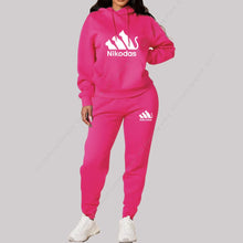 Hooded Top and Sweatpants Two Piece Outfit