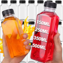 150-500ML Empty Plastic Drink Containers with Black Screw Caps