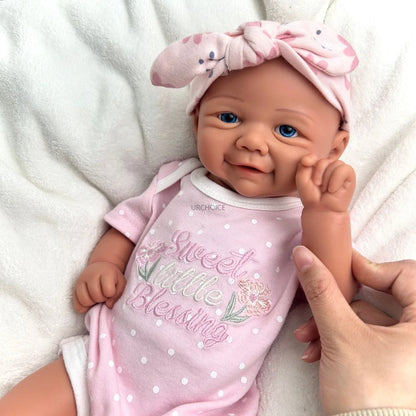 Handmade Painted 17" Silicone Reborn Baby Doll