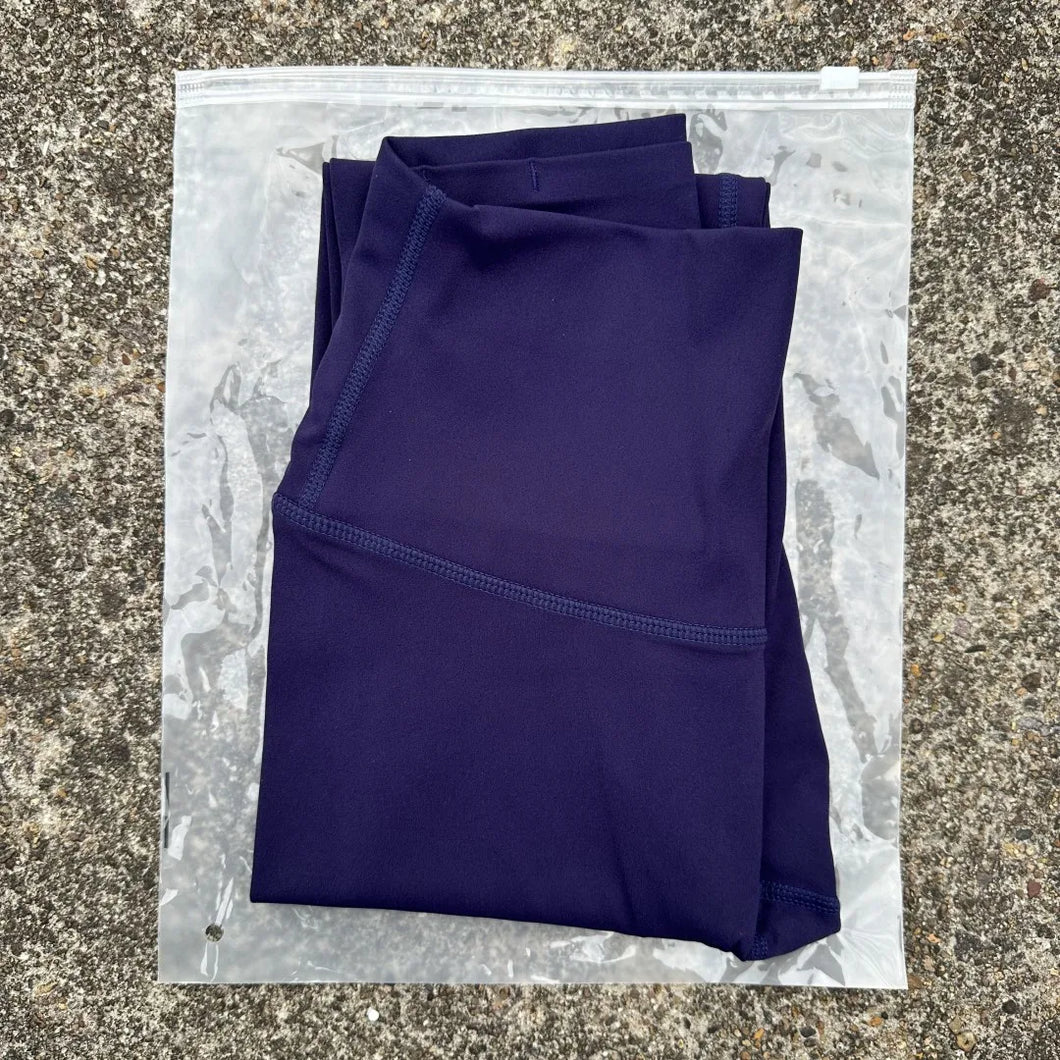 Solid Color High Waist Leggings with Pocket