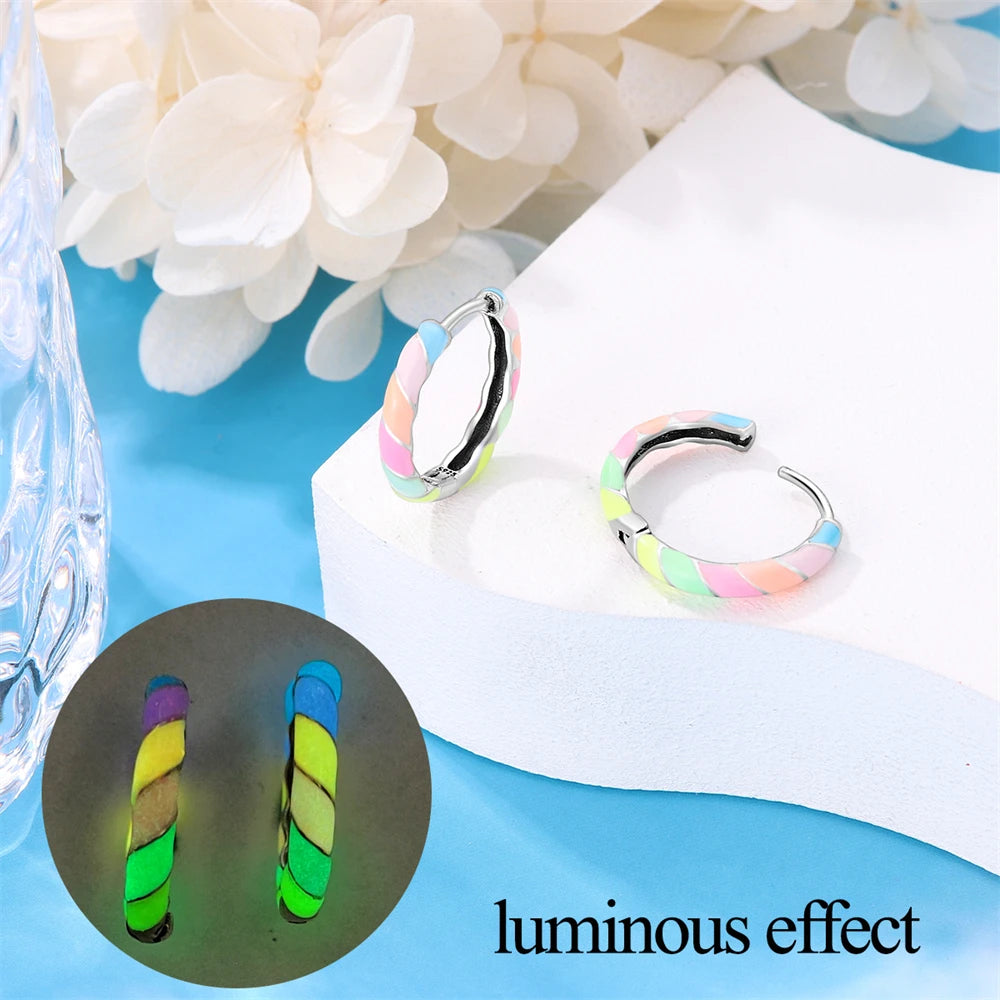 925 Sterling Silver Dancing Bee Hoop Earrings – Cute Enamel Zircon Jewelry