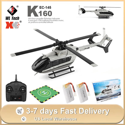WLtoys K160 4CH RC Helicopter EC-145 6-Axis Gyro Brushless Fixed Altitude Helicopter