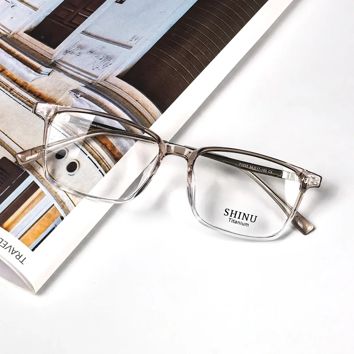 SHINU Men’s Intelligent Progressive Multifocal Reading Glasses – Titanium Square Frames