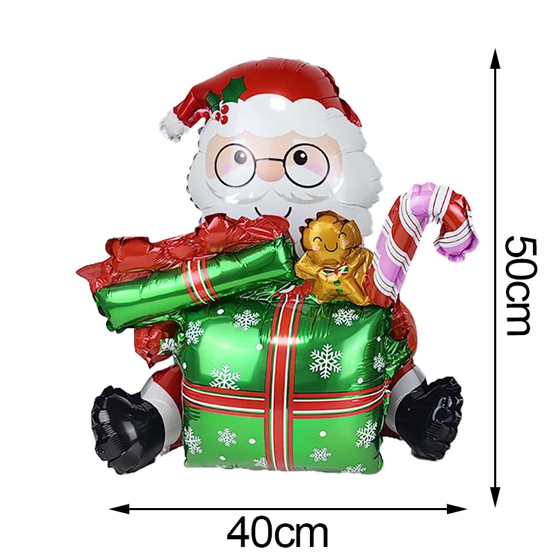 Giant Standing Santa Claus Foil Balloons Christmas Decoration