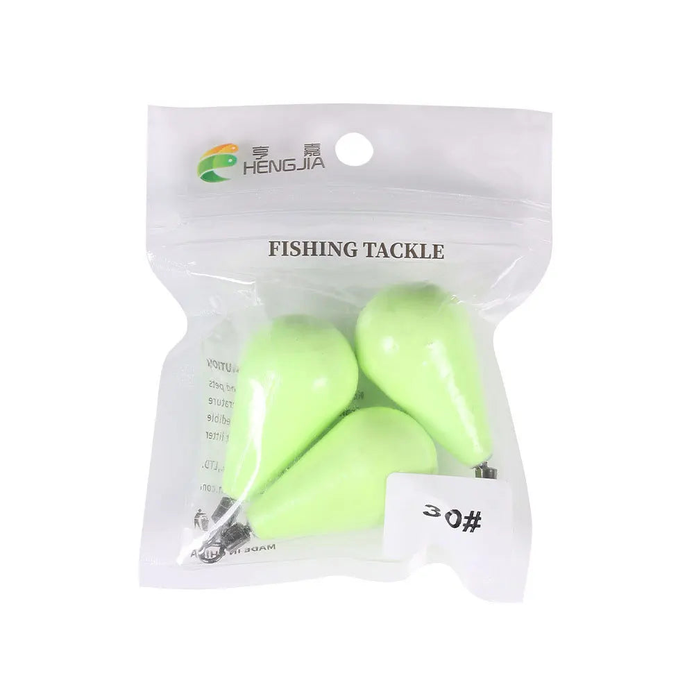 Luminous Olive-Shaped Water Drop Fishing Sinkers (12g-150g)