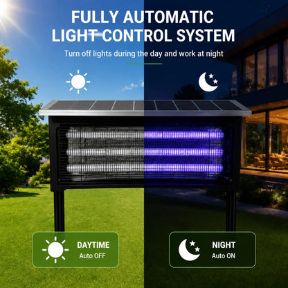 JOYINLED Outdoor Solar Bug Zapper - 3-in-1 Waterproof Mosquito Killer Lamp
