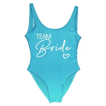 Women’s "Bride" & "Team Bride" One-Piece Swimsuit