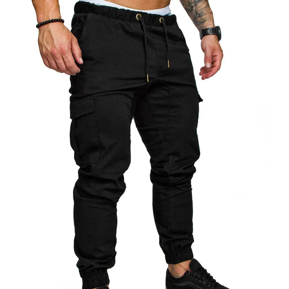 Drawstring Adjustable Slim Fit Athletic Pants