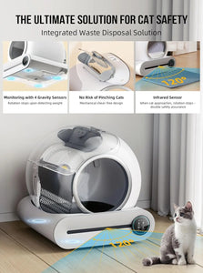 Tonepie 65L Automatic Smart Enclosed Cat Litter Box