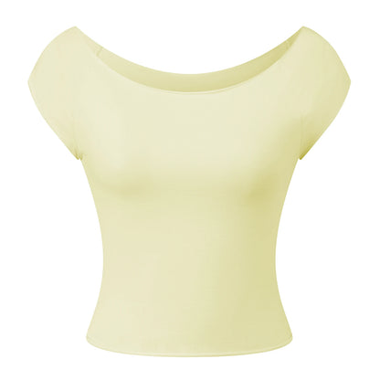 Women's Dot Print Off-Shoulder Short Sleeve Crop Top
