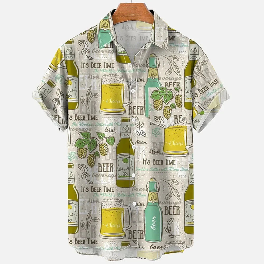 3D Print Quick-dry Hawaiian Vacation Beach Shirt