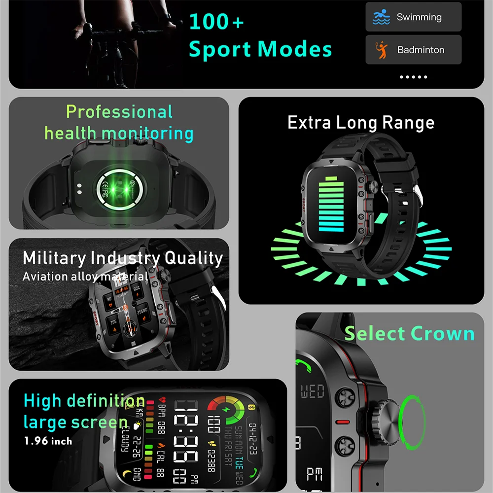 Bluetooth Waterproof Sport Smartwatch for iPhone