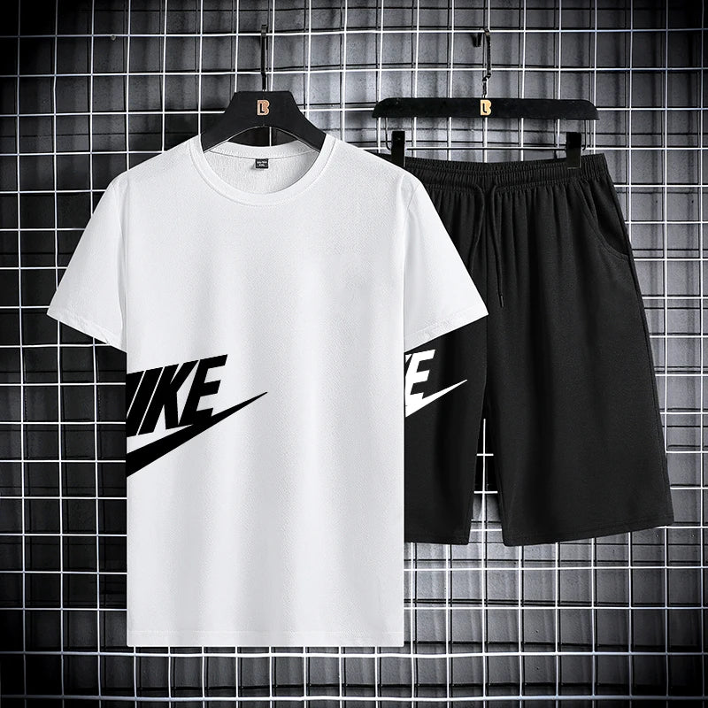 Short-sleeved Quick Drying Shirt and Athletic Shorts Set