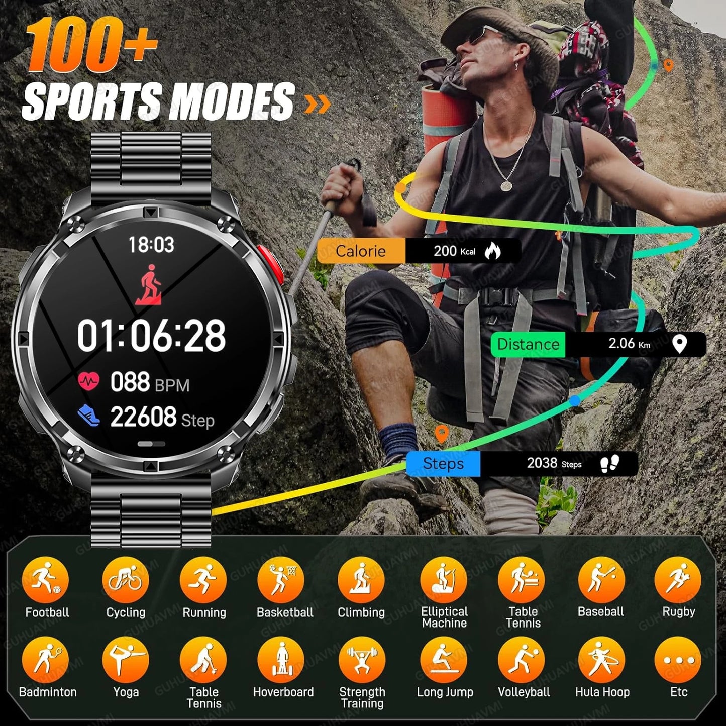 T-Rex3 Pro 1100mAh Battery Smart Watch