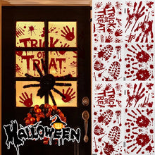 Halloween Decoration Reusable Bloody Handprint Footprint Horror Sticker