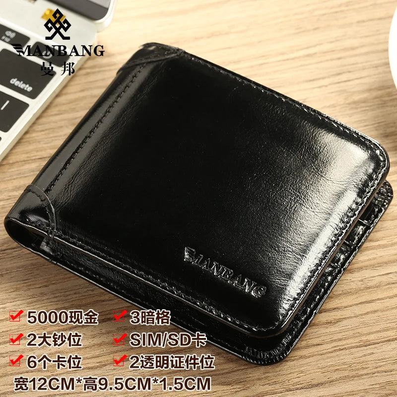 Genuine Leather Original Tri-Fold Wallet