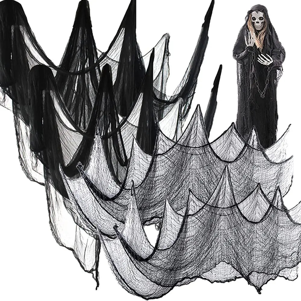 Black Creepy Cloth Halloween Decoration for Haunted Houses & Doorways