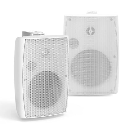 Herdio 5.25" Waterproof Outdoor Speakers with Swivel Wall Mounts