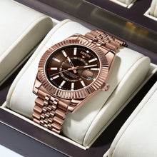 NIBOSI Stainless Steel Waterproof Quartz Watch