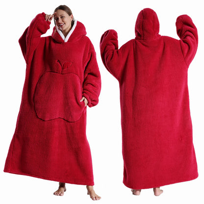 Extra Long Wearable Blanket Robe with Full Sleeves
