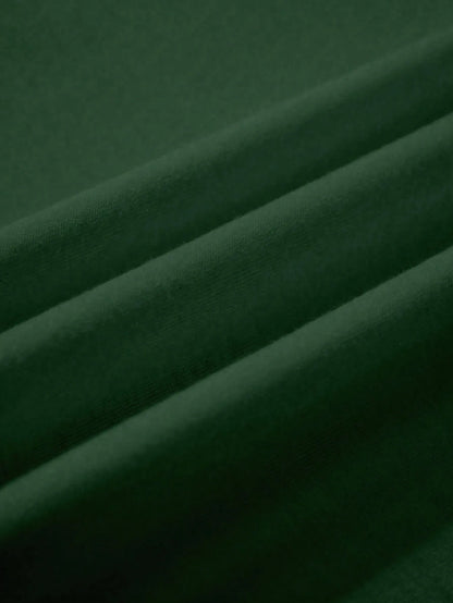 Simple Green Slim Fit Mini Dress