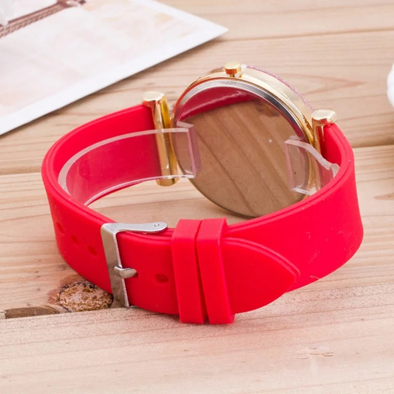 TOP DQG Silicone Band Quartz Wrist Watch