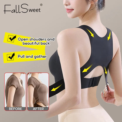FallSweet Wireless Posture Correction Bra with Cross Back