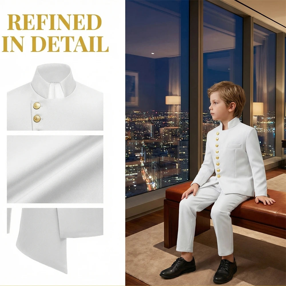 DMDRS Boys' 2-Piece Formal Suit Set – Blazer & Pants Outfit