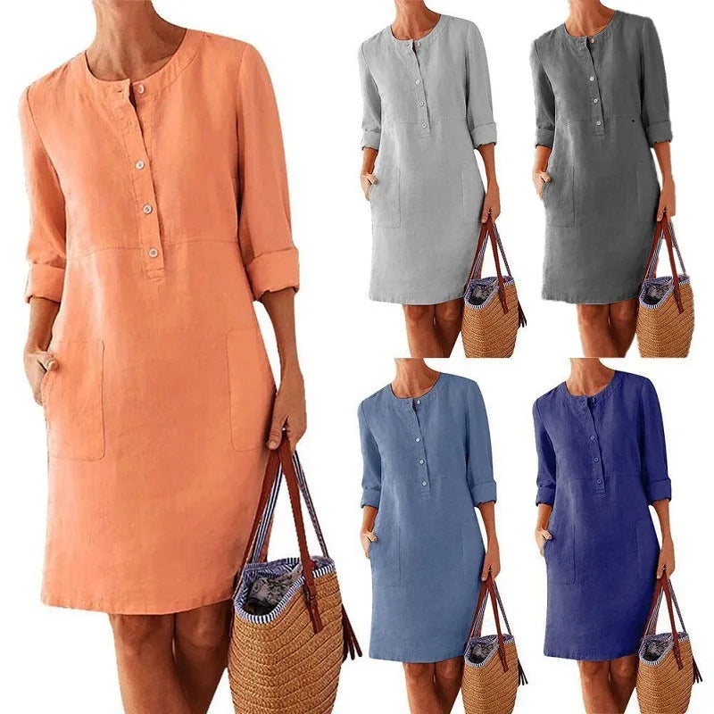 Women's Relaxed Fit Cotton Linen Tunic
