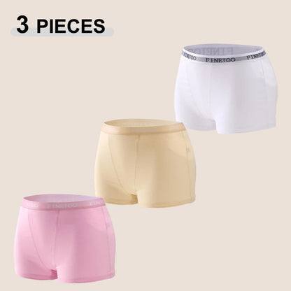FINETOO Women’s High-Rise Seamless Cotton Boyshort Panties (3-Pack)