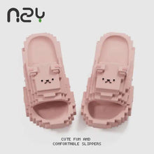 Building Block Pixel Bear Slippers