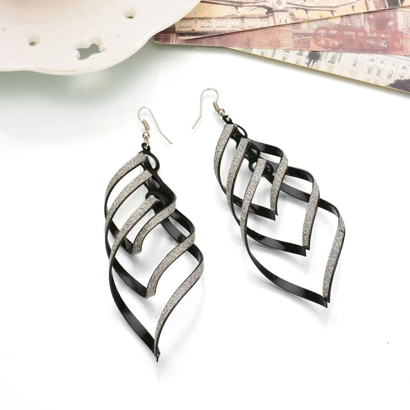 Floating Long Hook Earrings